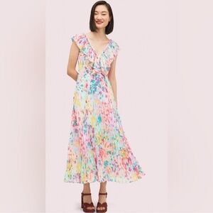 KATE SPADE Painted Petal Pleated Dress